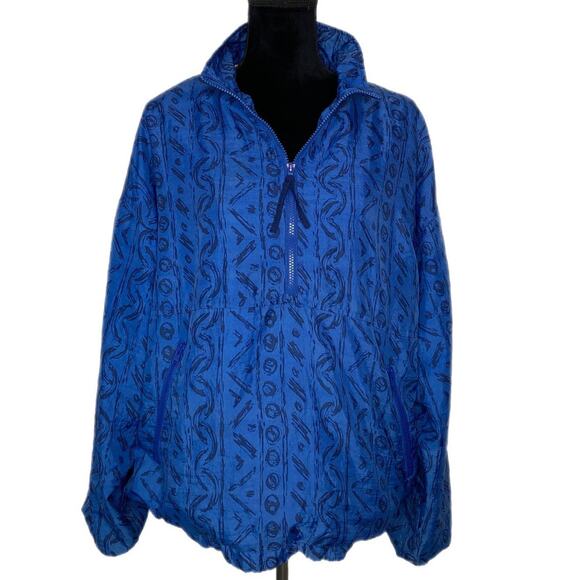 Vintage Cheetah 90's Half Zip Pullover Windbreaker - Men's Size Medium - Picture 1 of 4